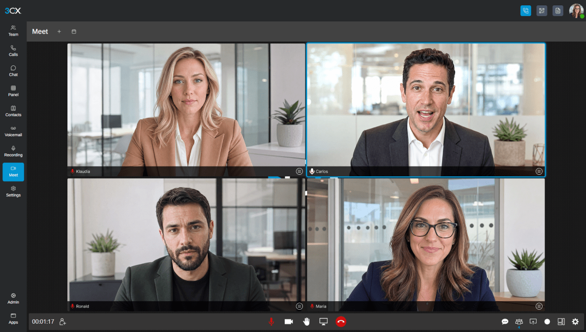 Reunião de conferência do 3CX