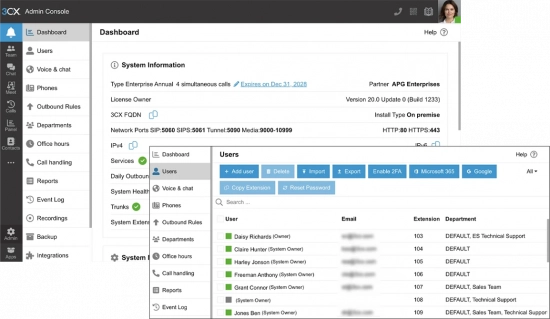 3CX-PBX-Admin-Console Console Admin PABX 3CX