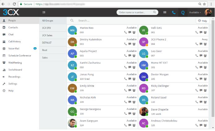 O novo Web Client da 3CX
