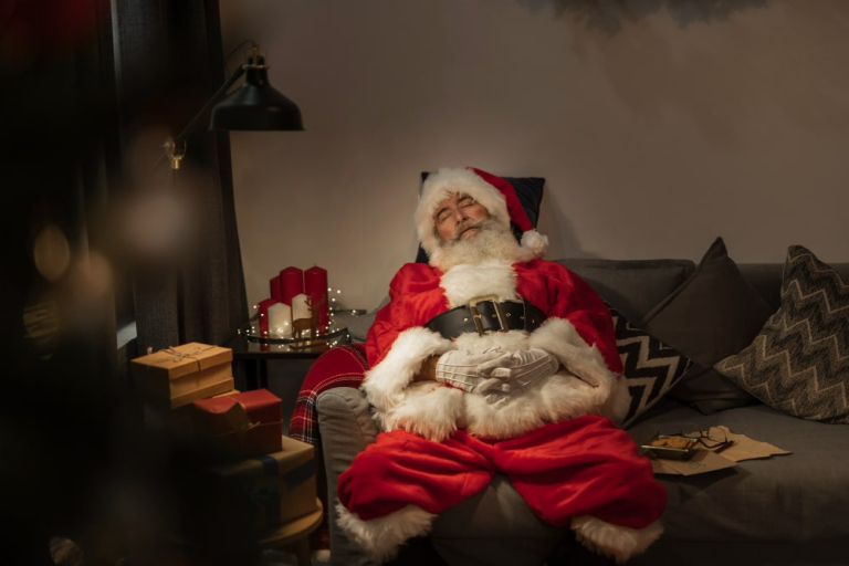Papai Noel dormindo