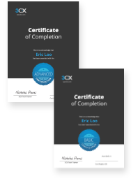 Certificados de Conclusão 3CX Certificados de Conclusão 3CX