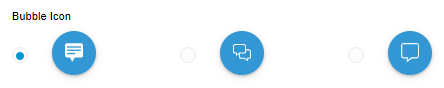 A atualização 5 agora oferece a opção de 3 ícones de bolhas diferentes.