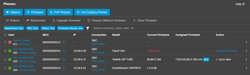 Escolha o Firmware para Cada Modelo ou Telefone IP Escolha o Firmware para Cada Modelo ou Telefone IP
