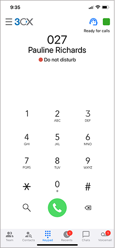 Status no Discador – iOS App Status no Discador - iOS App